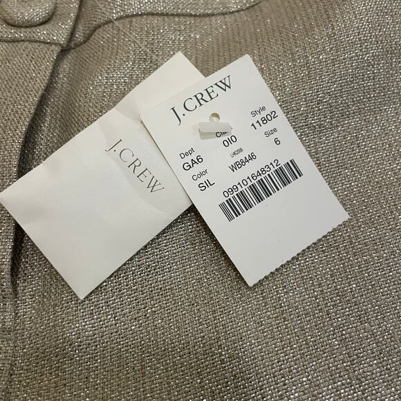 J.Crew NWT City Fit Metallic Linen-Blend Shorts 6 | Old Money Holiday Gold NWT - Picture 3 of 7